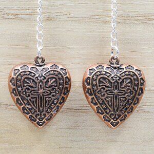 Filigree Heart Drop Earrings